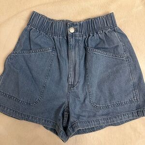 Madewell NEVER WORN adjustable waistband high-waisted soft denim shorts 💙